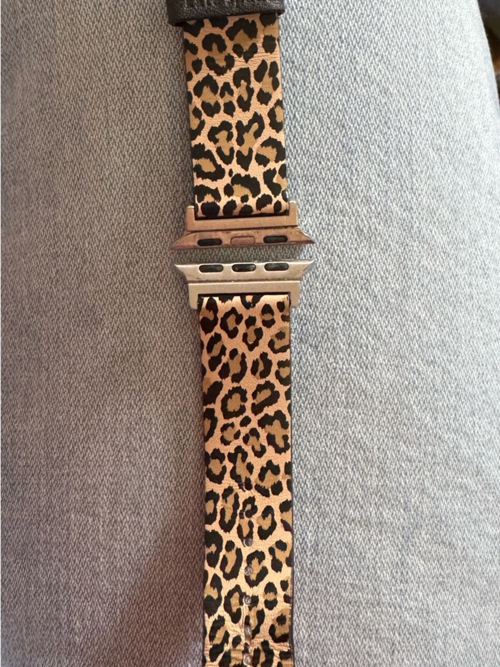 kate spade Leopard Print Reversible Watch Band in Tan and Black